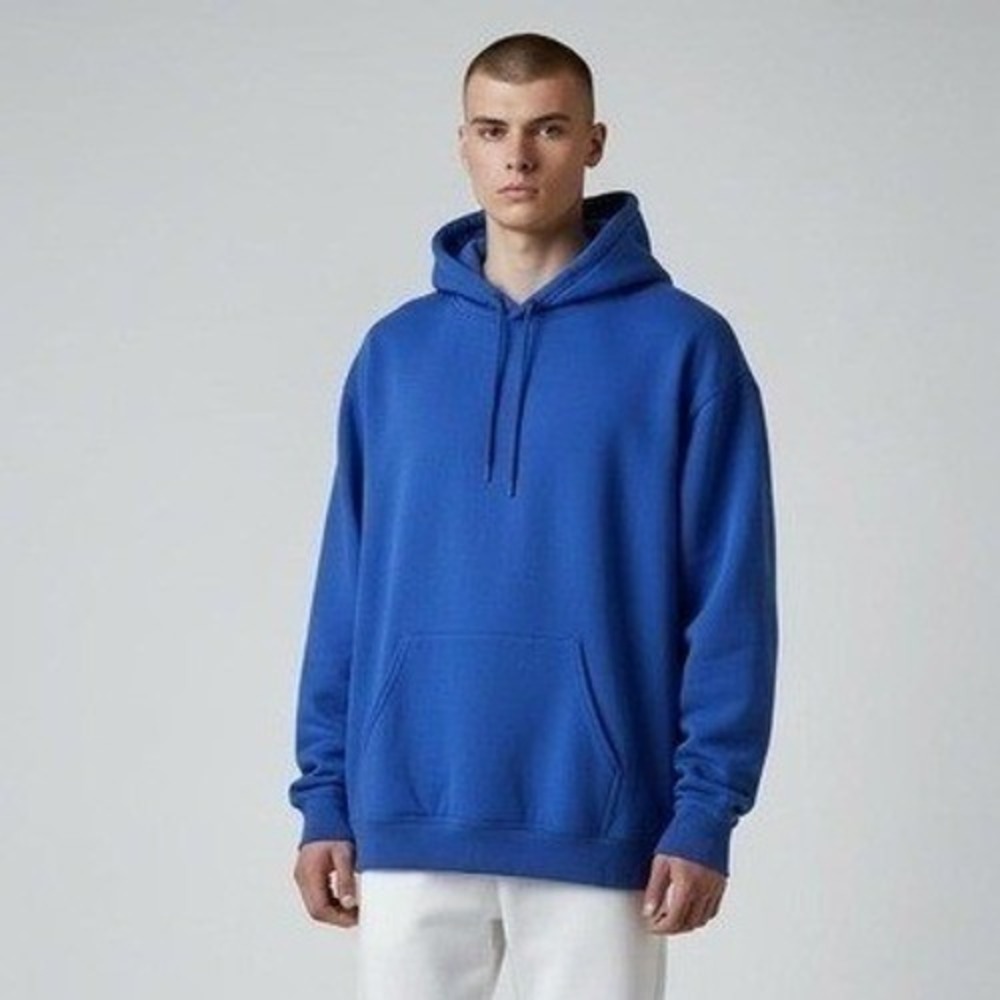 Gildan We Stand For The Flag We Kneel For The Cross Blue Graphic Hoodie Mens L